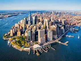 Umelecká fotografie aerial view of Lower Manhattan. New York, Eloi_Omella, (40 x 30 cm)