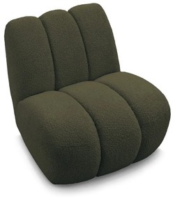 Zelené kreslo z textílie buklé Janissaire – Bobochic Paris