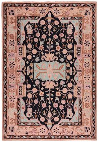 Flair Rugs koberce Kusový koberec Wool Loop Blossom Pink/Black - 160x230 cm