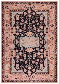 Kusový koberec Wool Loop Blossom Pink/Black, 120x170, ružová, obývacia izba, Flair Rugs