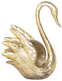 Dekoračné socha Zlatá labuť - 10 * 7 * 13 cm