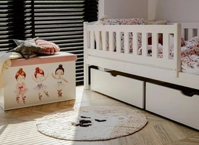 Detská posteľ z masívu GANDALF so šuplíkmi - 200x90 cm - BIELA