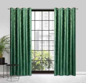 ZATEMŇOVACÍ ZÁVES NA KRÚŽKOCH MARSALA 140X250 CM TMAVOZELENÁ