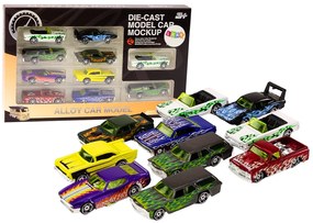 LEAN TOYS Sada kovových autíčok 1:64 - 10 kusov
