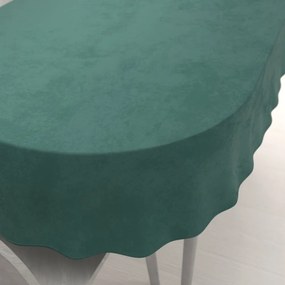 Biante Veľký zamatový oválny obrus Velvet Premium SVP-044 Lesná zelená 160x200 cm