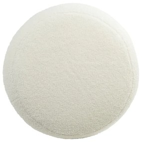 Biely taburet z textílie buklé Kimi – Light &amp; Living