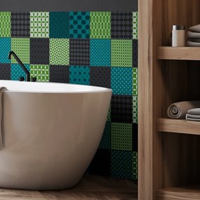 Sada 15 dekoratívnych samolepiek na stenu Ambiance Sofia, 15 × 15 cm