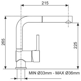 Kuchynská batéria Sinks MIX 3 P Titanium