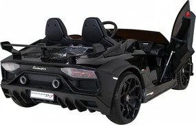Ramiz Lamborghini SVJ DRIFT elektrické auto pre 2 deti čierne + funkcia driftu + diaľkové ovládanie + MP3 LED + pomalý štart