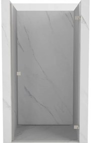 Mexen, Mexen Lunar-B otočné pravé sprchové dvere 65 cm, transparentné, brúsený nikel - 832-065-000-97-00-P