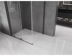 Mexen Velar, sprchový kút s posuvnými dverami 130 x 80 cm, 8mm číre sklo, brúsený grafit, 871-130-080-01-95