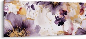 Obraz - Akvarelové kvety (120x50 cm)