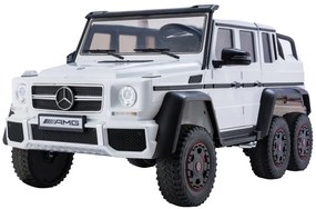 LEAN CARS ELEKTRICKÉ AUTÍČKO MERCEDES G63 6x6  - BIELE - MOTOR 6X45W - BATÉRIA - 12V 14AH  - 2024