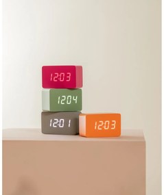 Karlsson 5983OR dizajnové LED hodiny s budíkom oranžová, 10 cm