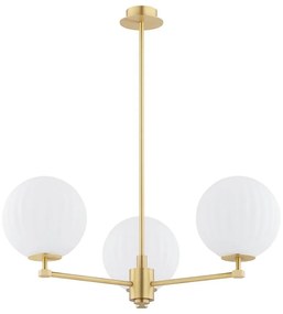 Argon 6307 - Luster na tyči PALOMA 3xE14/7W/230V zlatá/biela