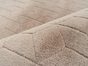 TZ Béžový okrúhly koberec 3D Rabbit Rozmer: 120