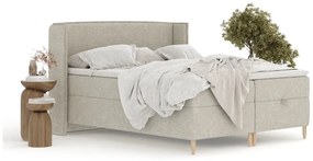 Svetlosivá boxspring posteľ s úložným priestorom 160x200 cm Monpelli – Maison de Rêve