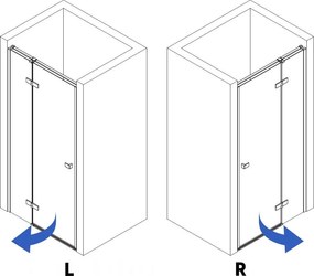 Rea Atlas, sprchové dvere 90x200cm, pravý variant, 6mm číre sklo, chrómový profil, KPL-K4661