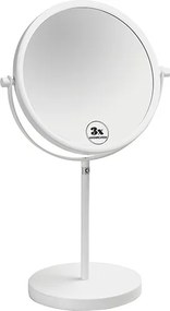 Bemeta Design WHITE: Kozmetické zrkadlo, ø 200 mm, obojstranné, na postavenie - 112201254