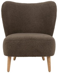 Hnedé kreslo z textílie buklé Elmont – Actona