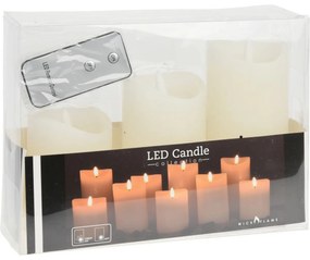 Sada LED sviečok Wick flame 3 ks, biela