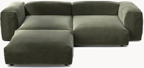 Zamatová modulárna rohová pohovka Vetsak (3-miestna)