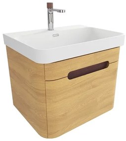 Kúpeľňová skrinka s umývadlom SAT Fusion 57,5x43x45 cm dub medový mat SATFUSION60DMMWBA, 1 ks