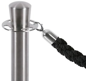 Povraz na bariérový stĺpik, chrómové koncovky, čierna