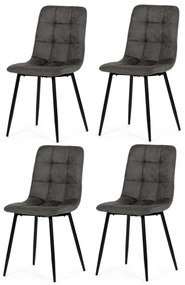 Súprava jedálenských stoličiek Vintage CT-281 BK3,4 ks