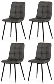 Súprava jedálenských stoličiek Vintage CT-281 BK3,4 ks