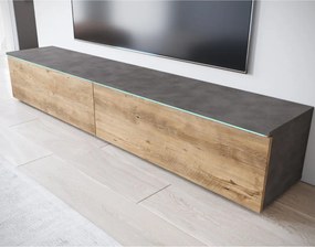 TV skrinka LED matera/gaštan Lowboard D180