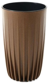Kvetináč PRÚŽKOVANÝ ECO III 25 cm hnedý