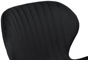 Jedálenská stolička DALLAS zamatová, čierna