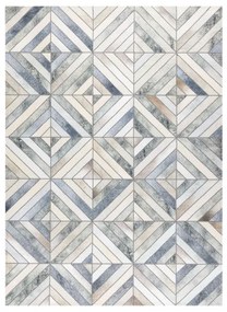 Koberec PATCHWORK 21721 béžový/sivý - imitácia kože krava, geometrický