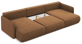 Oranžová rozkladacia/s úložným priestorom rohová pohovka Nanea – Makamii