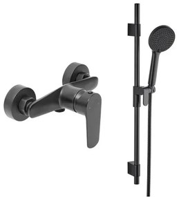 Sprchová batéria SAT Mood so sprchovacím setom 150 mm čierna matná SATBSMOOD268CSET1