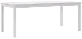 Jedálenský stôl, biely 180x90x73 cm, borovicové drevo