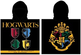 Detské plážové pončo - osuška s kapucňou Harry Potter - 55 x 110 cm