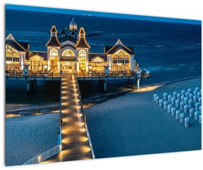 Obraz - hotel na pláži (90x60 cm)