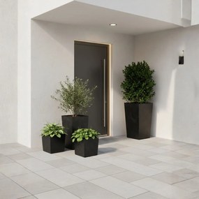 PLASTOVÝ KVETINÁČ PORTO 75X39,5X39,5 CM IMITÁCIA BETÓNU ČIERNA