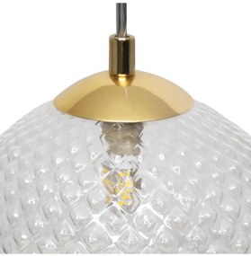 Závesne svietidlo Cannes, 1x číre sklenené tienidlo (fi 15 cm), G