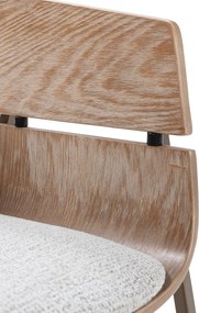 Čalúnené jedálenské kreslá v súprave s podrúčkami 2 ks v prírodnej farbe Naia – MOME