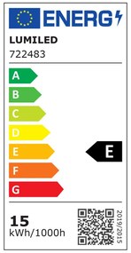 LED žiarovka E27 A65 15W = 120W 2000lm 3000K Warm 260° LUMILED