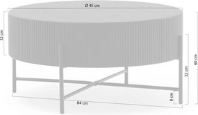 Kávový stolík Corbi 80 cm do obývačky - tmavý orech / čierny mat