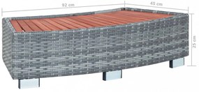 Schodík k vírivke polyratan / eukalyptus Dekorhome