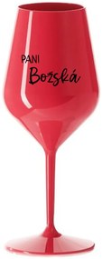 PANI BOŽSKÁ - červený nerozbitný pohár na víno 470 ml