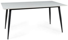 Jedálenský stôl Rion 160 x 90 cm, mramor / čierna