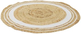 Koberec Boho Ring, (fi) 90 cm, béžová/biela