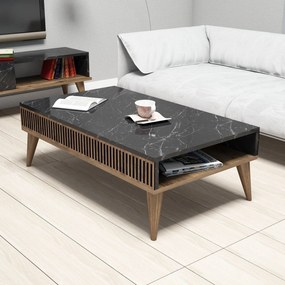 Konferenčný stôl Milan - Walnut, Black
