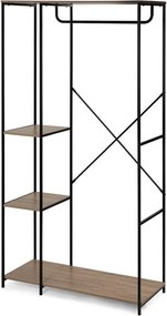 Čierna oceľová predsieňová zostava 90x170x40 cm Aris – Bonami Essentials